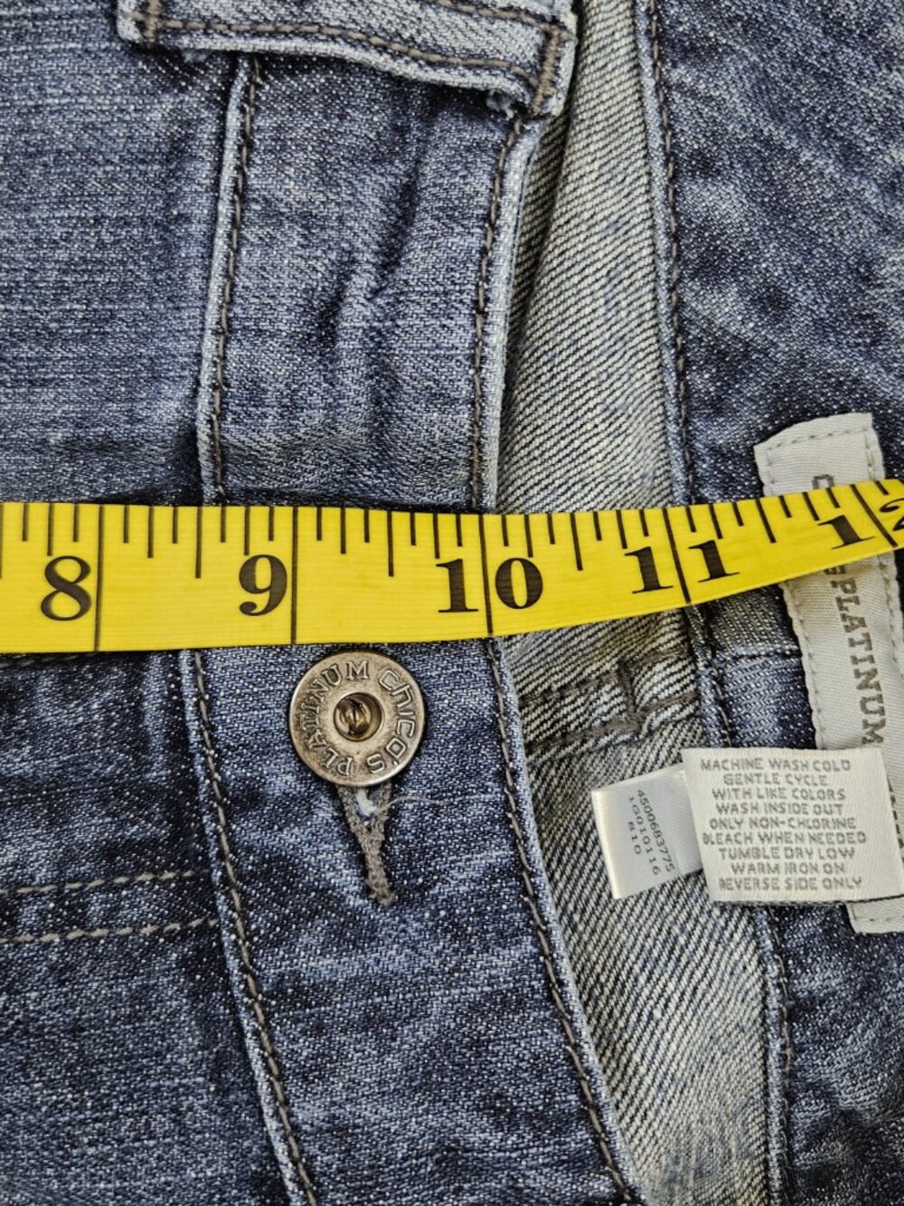 Lot 3 Chicos Size 1 Jeans Blue Gray Turquoise Mid Rise Straight Leg Ankle Pants - Picture 10 of 16